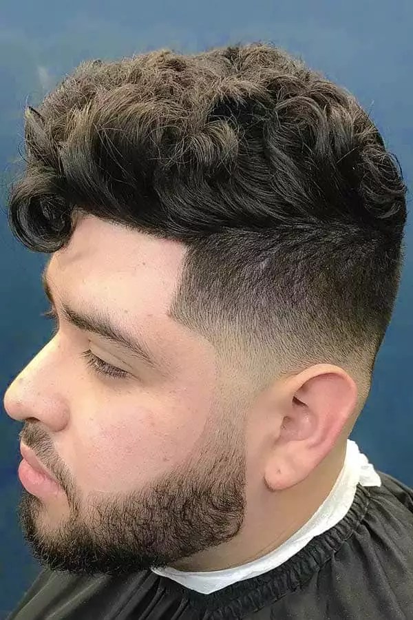 Low Bald Fade With Curly Top