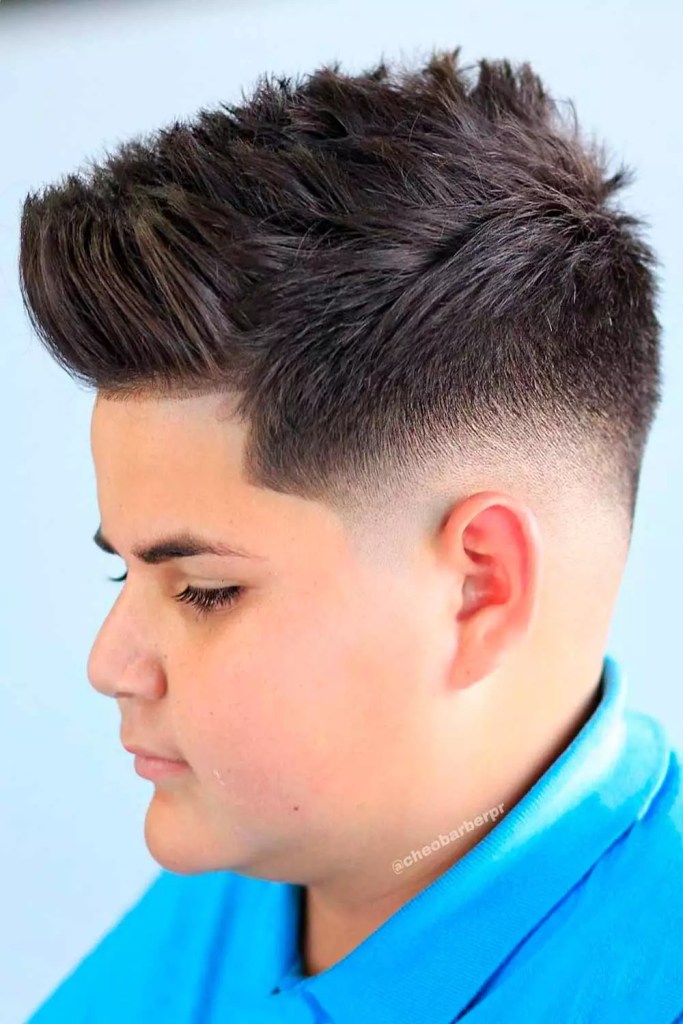 Shaved Sides With Faux Hawk #boyshaircuts #boyshairstyles #haircutsforboys #hairstylesforboys