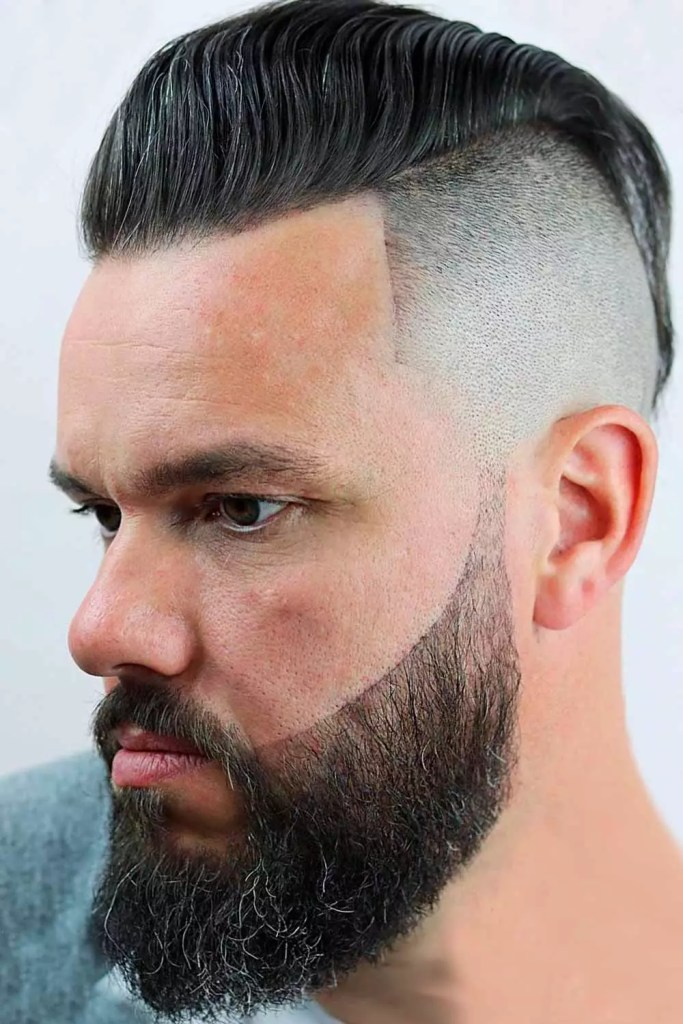 Slicked Back Undercut #fullbeard #beard #beardstyles