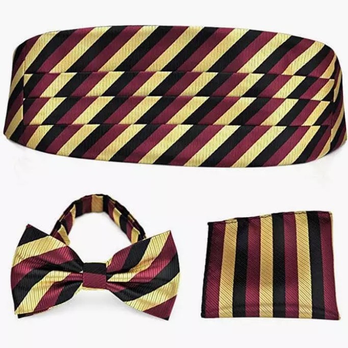 Stripe Jacquard Woven Formal Pre-tied Bow Tie Set #ties #mensties #tiesformen #suitaccessories