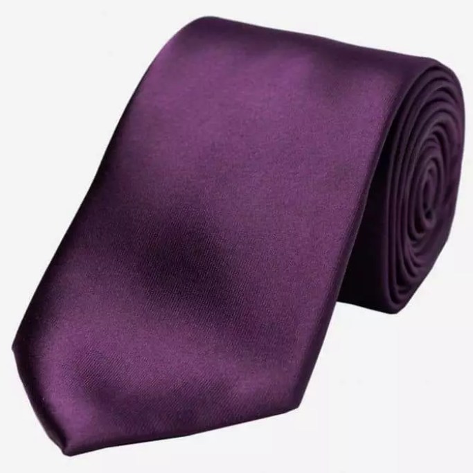 Purple Solid Satin Tie #ties #mensties #tiesformen #suitaccessories