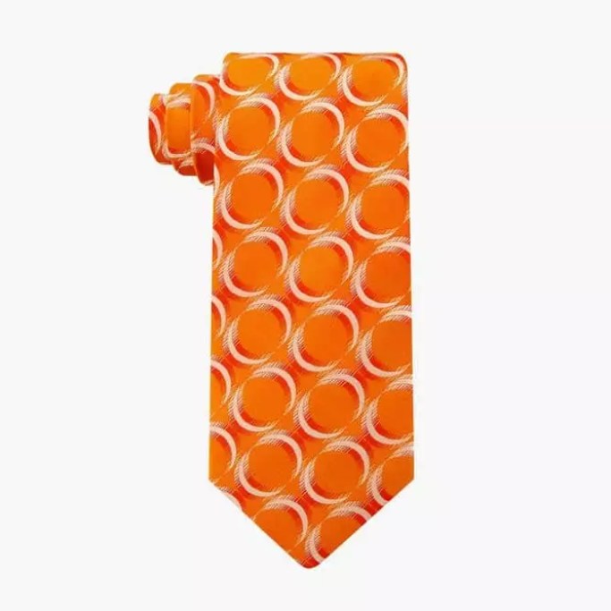Orange Geometric Necktie #ties #mensties #tiesformen #suitaccessories 