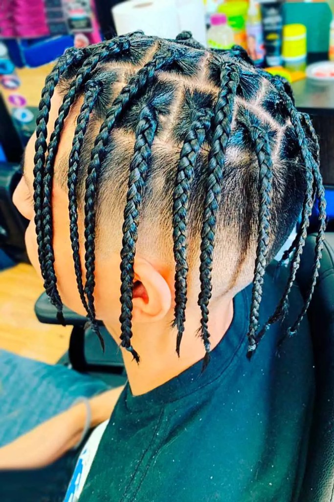 Pop Smoke Box Braids #popsmokebraids #braidsformen #cornrows