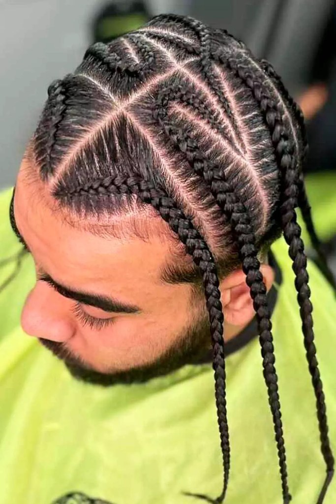 Long Cornrow Pop Smoke Hairstyle #popsmokebraids #braidsformen #cornrows