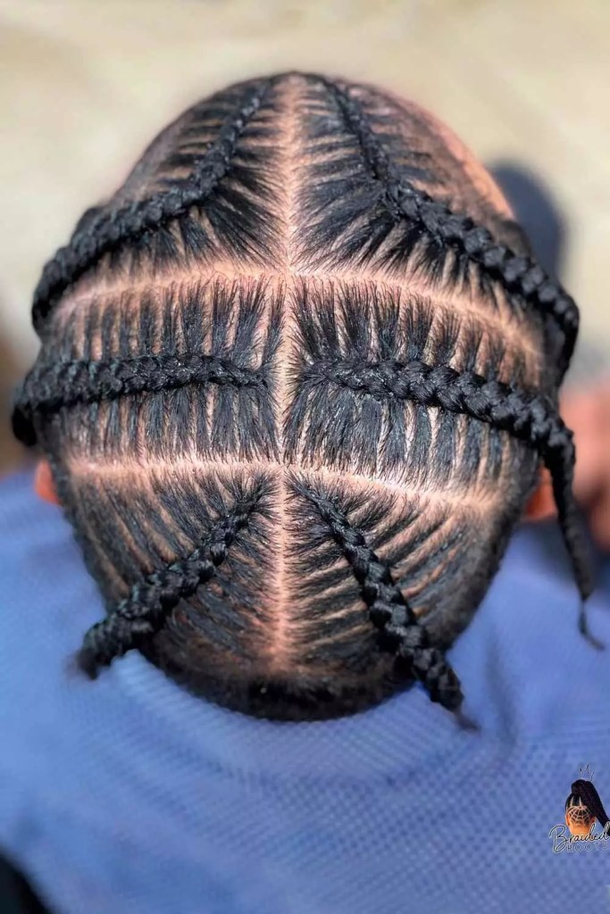 Simple Pop Smoke Braids Men #popsmokebraids #braidsformen #cornrows