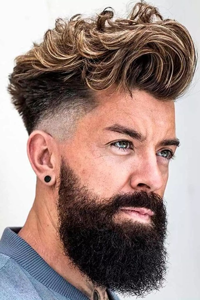 Brushed Back Thick Hair #curlyhairmen #shortcurlyhairstyles #curlyhairstylesformen