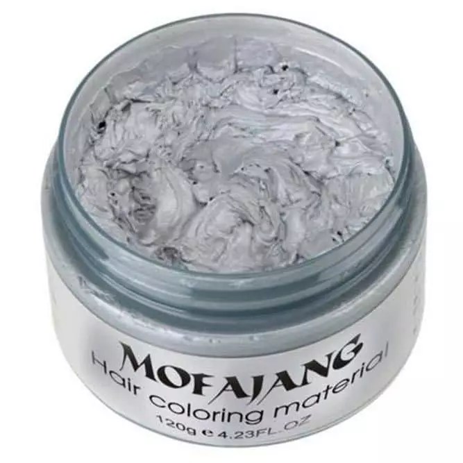 Mofajang Temporary Hair Color Wax #silverhairmen #howtogetsilverhair #silverhairwax #silverhaircolour 