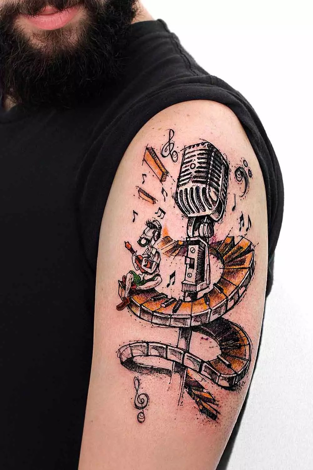 Music Tattoo for Men #tattoosformen #tattoosmen #besttattoos #tattoo