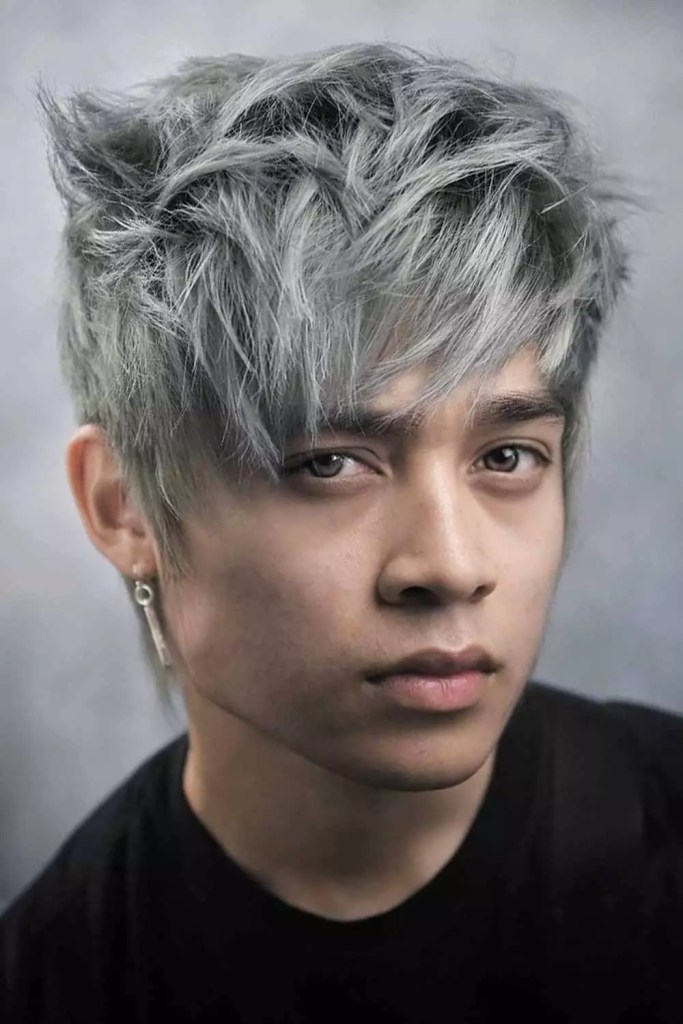 Silver KPop Hairstyles Male #twoblockhaircut #twoblock #asianhaircut #asianhairstyles #kpophaircut