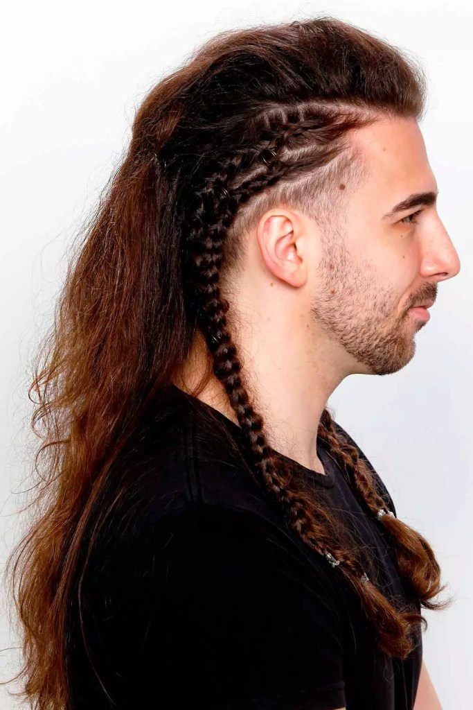 Viking Side Braid #vikingbraids #braidsformen #vikinghairstyles