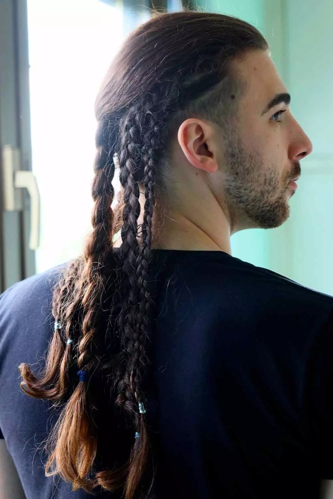 Long Side Braids #vikingbraids #braidsformen #vikinghairstyles